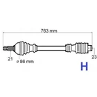 Kép 1/2 - Dacia Logan I 1.2/1.4/1.6 új utángyártott féltengely jobb oldal első tengely 763mm GRESA 2004-2012-ig 8200484373