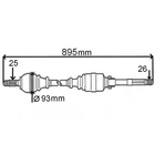 Kép 1/2 - Renault Modus 1.5dci új utángyártott féltengely jobb oldal első tengely 895mm GRESA 2005-2012-ig 8200441340, webáruház, alkatrészek