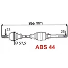 Kép 1/2 - Renault Thalia II 1.5dci új utángyártott féltengely ABS gyűrűvel jobb oldal első tengely 866mm GRESA 2008-2013-ig 8200362060, webáruház, alkatrészek