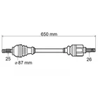 Kép 1/2 - Renault Modus 1.5dci új utángyártott féltengely bal oldal első tengely 650mm GRESA 2005-2012-ig 7701210040, webáruház, alkatrészek