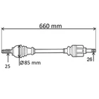 Kép 2/2 - Renault Megane II 1.5dci új utángyártott féltengely bal oldal 2003-2010-ig 7711497229  8200623806  8200330413  7711135954, webáruház, alkatrészek