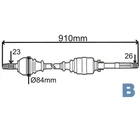 Kép 2/2 - Renault Megane II új utángyártott féltengely jobb oldal 910mm 2002-2010-ig 391005791R, webáruház, alkatrészek