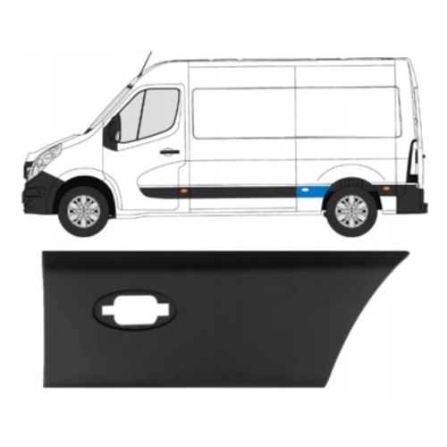 Renault Master III új utángyártott kerék előtti díszléc bal oldal 2010-től 768F20002R
