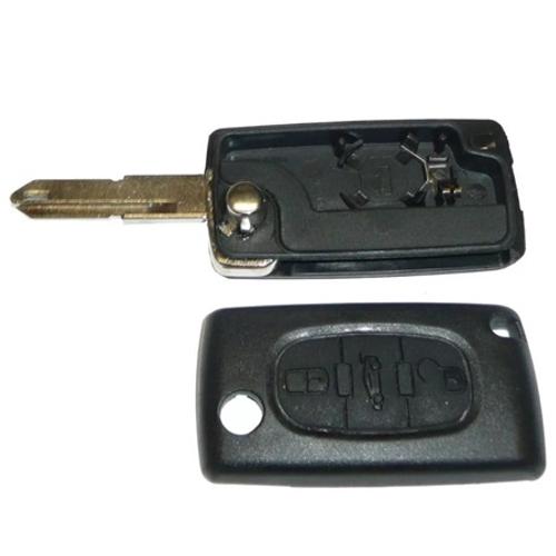 Citroen C4 új utángyártott bicskakulcs 3 gombos hegyes 2004-2013-ig 649043, webáruház, alkatrészek