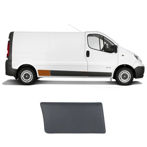 Renault Trafic új utángyártott díszléc jobb hátsó kerék előtti 2001-2014-ig 8200036095