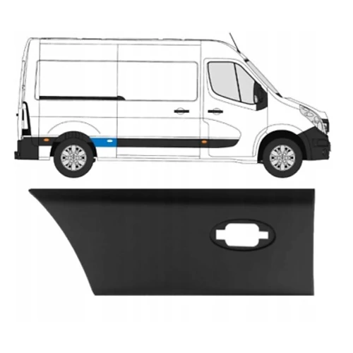 Renault Master III új utángyártott kerék előtti díszléc jobb oldal 2010-től 768F30002R
