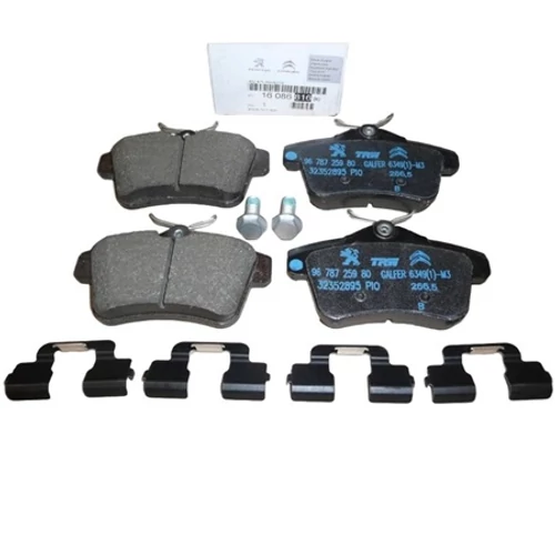 Citroen DS4 gyári új fékbetét garnitúra tárcsafékhez hátsó tengely 2011-2015-ig 1608681680, webáruház, alkatrészek
