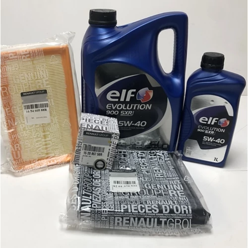 Renault Clio III 2.0 16V gyári új olajcsere csomag + pollenszűrővel 2005-2012-ig ELF Evolution 900 SXR 5W40 6L