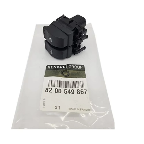 Renault Megane II gyári új első elektromos ablakemelő kapcsoló félautomata bal oldal dupla 2002-2008-ig 8200549867